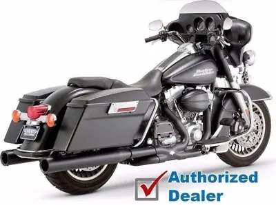 $799.99 • Buy Vance & Hines Black Power True Dual Header Exhaust Pipe System Harley Touring