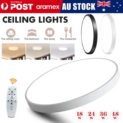 LED Ceiling Down Light Round 18W~48W Ultra-THIN 4CM Oyster Lamp Modern Cool/Warm • $18.59