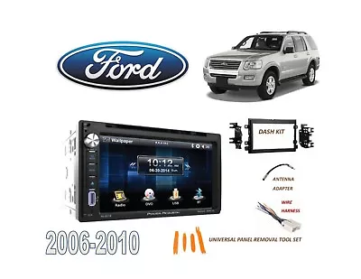 2006-2010 Ford Explorer Double Din Car Stereo Kit Bluetooth Usb Touchscreen Dvd • $179.15