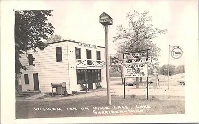 $56.99 • Buy Garrison MN Wigwam Inn On Mille Lacs Lake Roadside RPPC 1951
