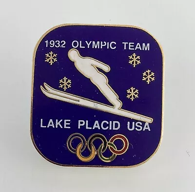 Atlanta Olympic Games 1996: US Team Games History Pin Lake Placid 1932 Large • $5.05