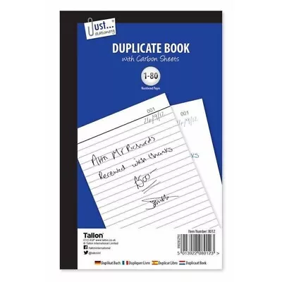Duplicate Book Carbon Sheet A5 Invoice Receipt 80 Pages Office Sales Business • £2.88