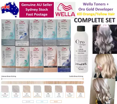 AUEXPRESS Wella Color Charm Toner + Developer 150ml T10 T14 T18 050 7A 8A 9N 12A • $39.88