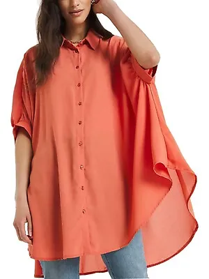 £16.19 • Buy JD Williams Ladies Blouse Top Plus Size 24 Oversized Peach Loose Fit