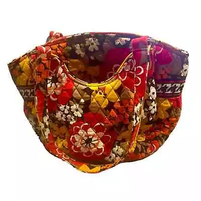 Vera Bradley Glenna Satchel Purse Bittersweet Floral Quilted Shoulder Bag • $30