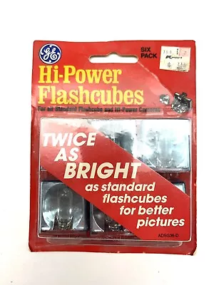 GE Hi-Power Flashcubes ~ Twice As Bright ~ Vintage New Old Stock ~ 6 Pack • $11.95