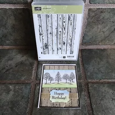 Stampin Up Hardwood Background Stamp Wood Pattern Mount Fence Panel Rustic Cabin • $9.99