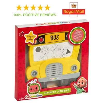 Cocomelon Bus Scribbler / Drawing Board🚌 Magnetic Board Pen & Stamps ✅ NEW • £11.99