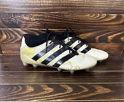 Adidas Ace 16.1 PrimeKnit FG Men's Football Cleats Boots White Gold • $175.99