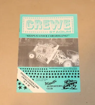 1988 Crewe Brisca F1 & F2 Stock Car Programme 18 June • £1.35