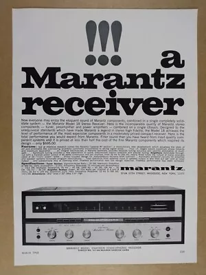 1968 Marantz Model 18 Stereo Receiver Vintage Print Ad • $9.99