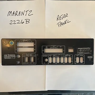 Marantz 2226b Stereo Receiver Parting Out Back Panel • $25