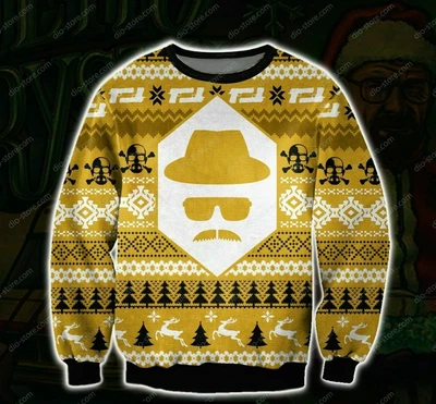 $38.93 • Buy New HEISENBERG-BREAKING BAD PRINT UGLY CHRISTMAS 3D SWEATER GIFTS CHRISTMAS Best