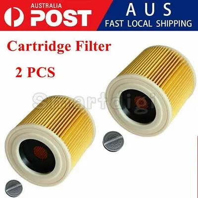 2x Cartridge Filter For Karcher WD WD2 WD3 Series Wet & Dry Vac Vacuum Cleaner • $20.99