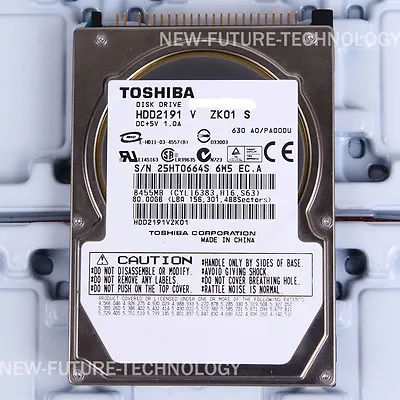 TOSHIBA 80 GB HDD 2.5  PATA/IDE Internal Laptop Hard Disk Drives • $13.66