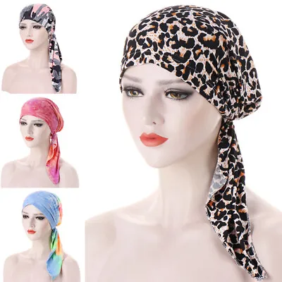 Turban Headwear Chemo Scarf Floral Wrap Muslim Hat Cancer Head Cap Stretch Gift • $4.17