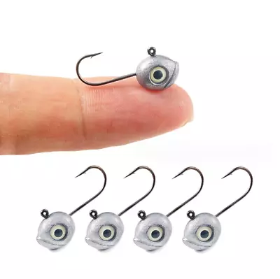 50Pcs Lead Jig Heads Luminous Eye Fishing Hooks Crappie Size 1/32oz 1/16oz 1/8oz • $15.99