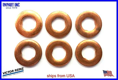 Mercedes Dodge Diesel Lower Fuel Injector Nozzle Seal Copper (6) 611 017 00 60 • $8.90