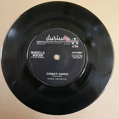 45rpm 7  Single MARCELLO MINERBI Zorba`s Dance / L`isola Del Sole • £5