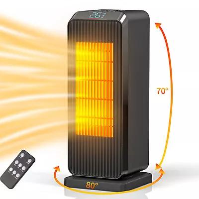 1500w Ceramic Fast Heating Fan Electric Heater With Thermostat Eco Efficient  • $55.98