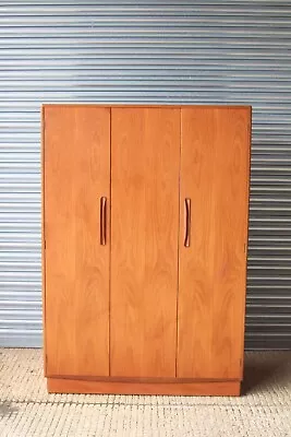 Mid Century Vintage Large Teak Three Bifold Bi-fold Door G Plan Fresco Wardrobe • £429.99