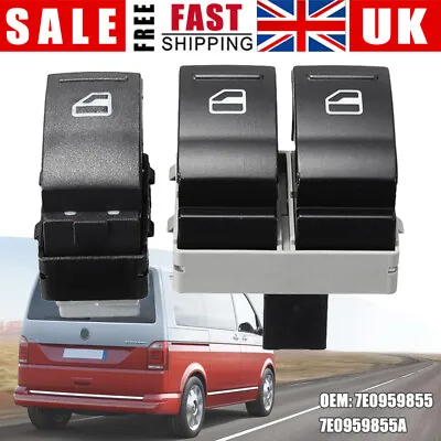 Electric Window Control Switch Front Left+ Right Side For Vw Transporter V T5 T6 • £10.27