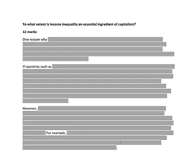 A-level Economics Model Answer: Income Inequality Essential For Capitalism • £0.99