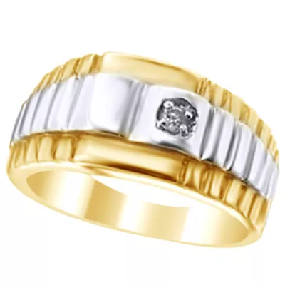 Stylish 14Kt Yellow Gold Plated Sterling Silver King Bling Italy Men's Ring • $291.02