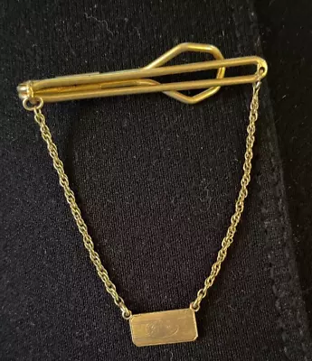 Vintage Tie  Bar 14K GF Tie Chain Clip 2 In • $20.97