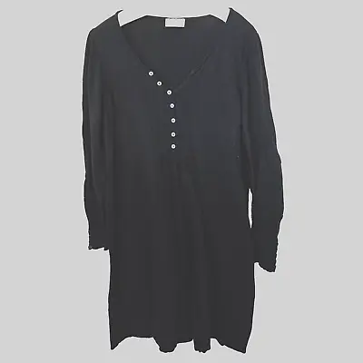 Marks And Spencer Indigo Collection Black Top Tunic Dress Jumper Size 20 • £4.99