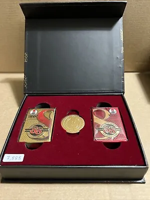 Zippo Lighter Set Gold & Red 88th Anniversary 1888 LIMITED 1932 - 2020 NEW RARE • £139