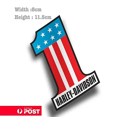 $6.85 • Buy Harley-Davidson 1  USA Flag Motorcycle Logo Laptop , Car  Decal Sticker 