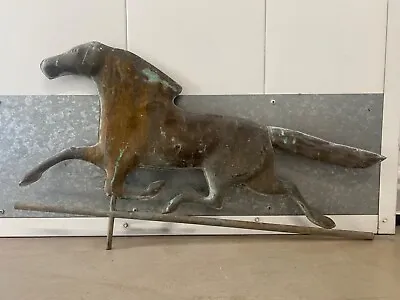 🔥 Antique Old Primitive Rustic American Folk Art Horse Copper Weathervane • $475