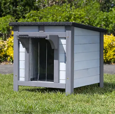 FeelGoodUK Wooden Hide House Cat Rabbit Shelter Shade Small Animal 42 W X 51...  • £60.09