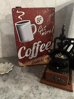 12 X8  Vintage Patina Style Metal Coffee Sign Great For CollectorsA  Great Gift • $12.95