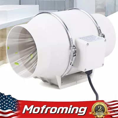 6  Inline Duct Fan 540 CFM Ventilation Exhaust Blower Fans Quiet For Ducting 75W • $46.55