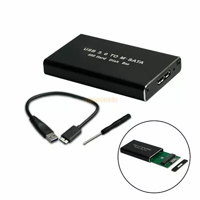 $17 • Buy External MSATA SSD To USB 3.0 SuperSpeed Converter Adapter Enclosure Case Au