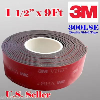 $14.95 • Buy 3M 1.5  X  9 Ft VHB Double Sided Foam Adhesive Tape 5952 Automotive Mounting 