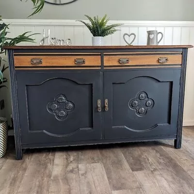 Sideboard Black Upcycled Shabby Chic Rustic • £299