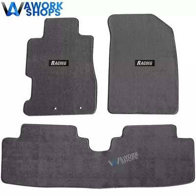 For 01-05 Honda Civic 02-05 Civic Si Gray Floor Mats Front Rear Carpet W/ Racing • $57.99