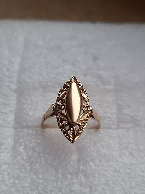 Vintage Beautiful 14K/583 GOLD Soviet USSR Ring RARE Perfec 3.16g Size 8.75 • $260