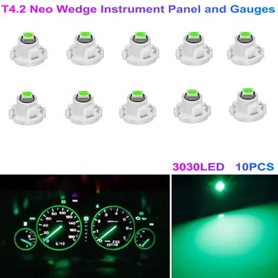 10x T4/T4.2 Green Neo Wedge 3030 LED Dash A/C Cliamte Heater Control Light Lamps • $7.99