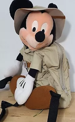 Vintage Disney Mickey Mouse Backpack Jungle Safari Plush Singapore • $40.49