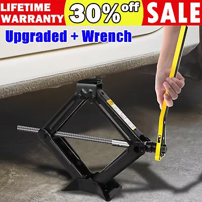 Labor-Saving! 2Ton Scissor Jack Handle Wheel Hex Wrench Tool Car SUV Garage Tire • $36.35