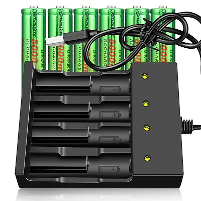 3.7v Batter￵ies 3.7V Rechargeable Battery Charger Set For LED Flashlight Torch • $18.89