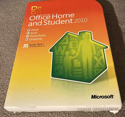 Microsoft Office Home And Student 2010 Software Windows Family Pack W/ Key  • $29.99