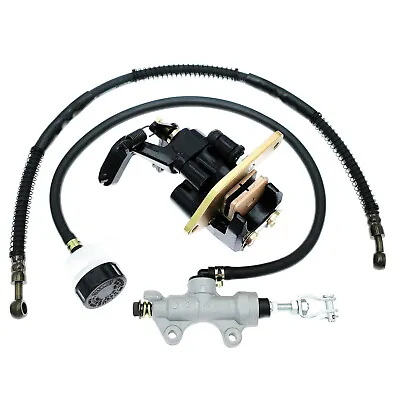 Rear Brake Master Cylinder Caliper & Hose Assy For Yamaha Raptor 660R YFM660R • $41.98