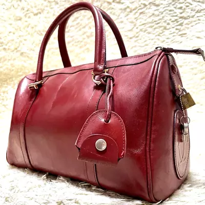 Cartier Handbag Mini Boston Bag Leather Bordeaux Appraised Vintage (Rare Item) • $186