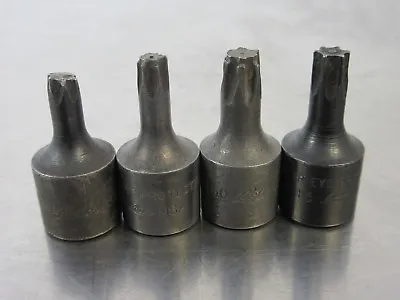 Lot Of 4 Lisle Security Bit Sockets TORX T50 TORX T45 TORX T40 TORX T40 • $28