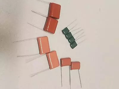 Set Of 50 Pieces 1uF (1000nF) 400V Mylar Polyester Film Capacitor • $22.42